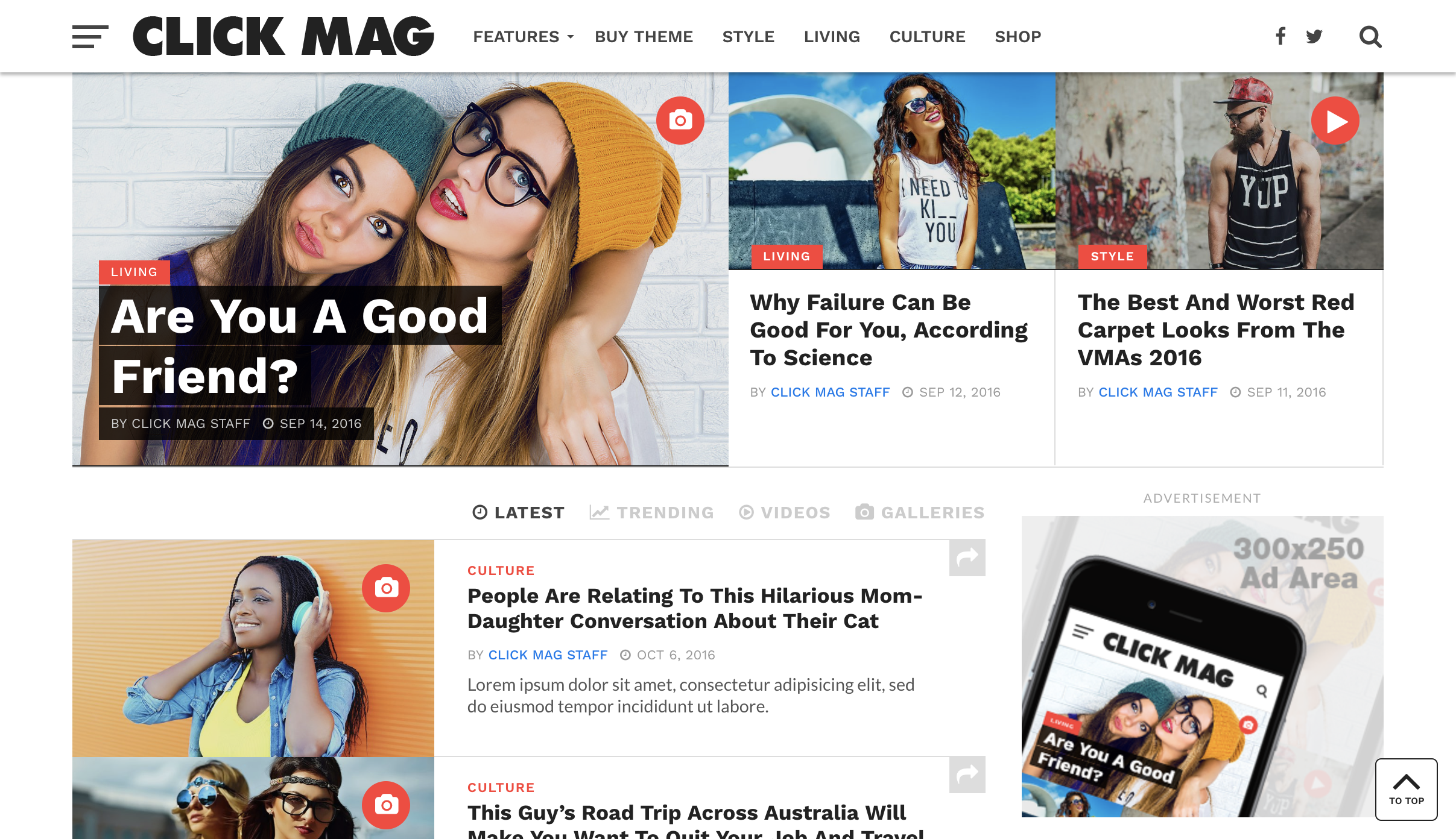 Click Mag - Viral WordPress News Magazine Blog Theme