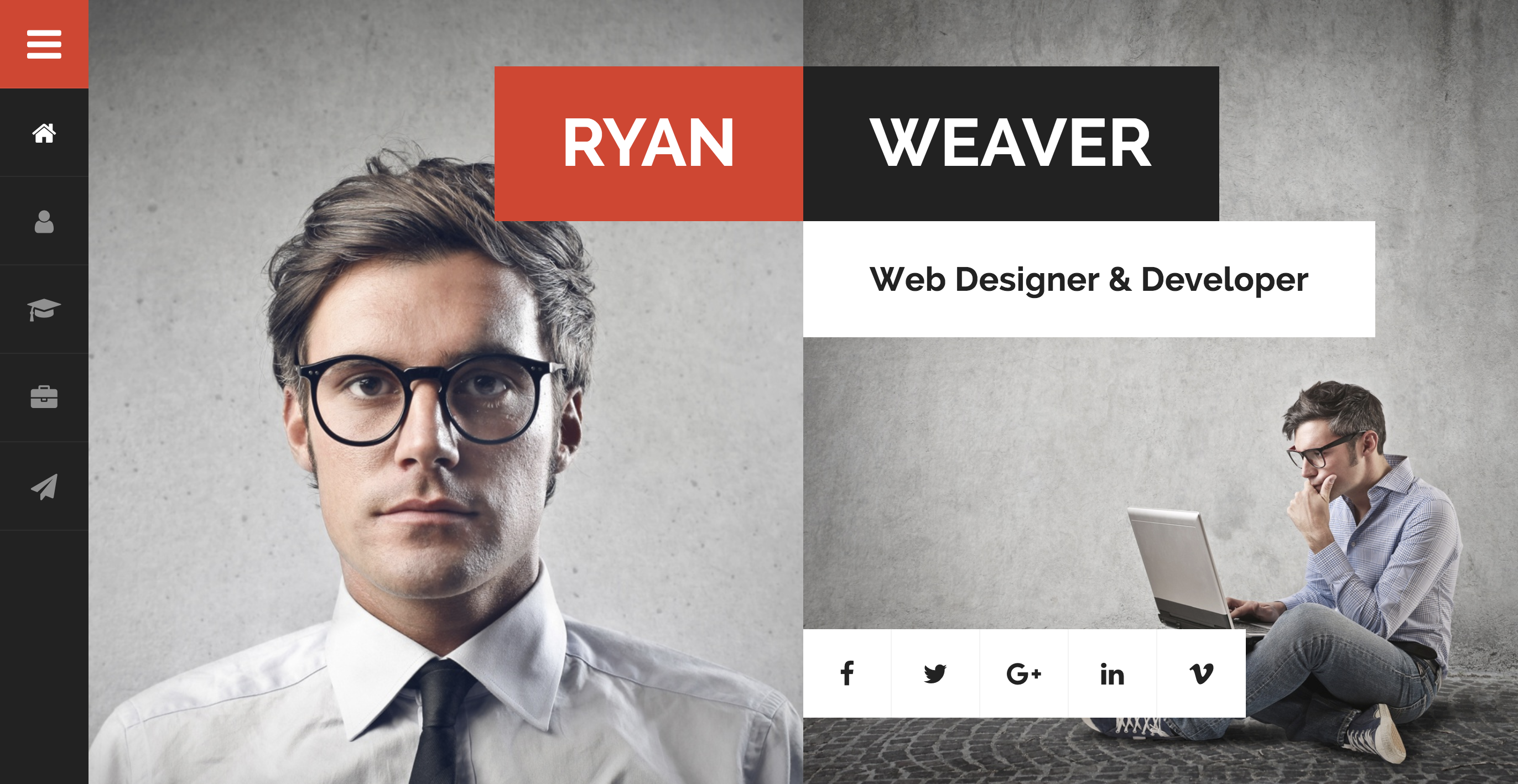 Divergent – Personal Vcard Resume WordPress Theme.png