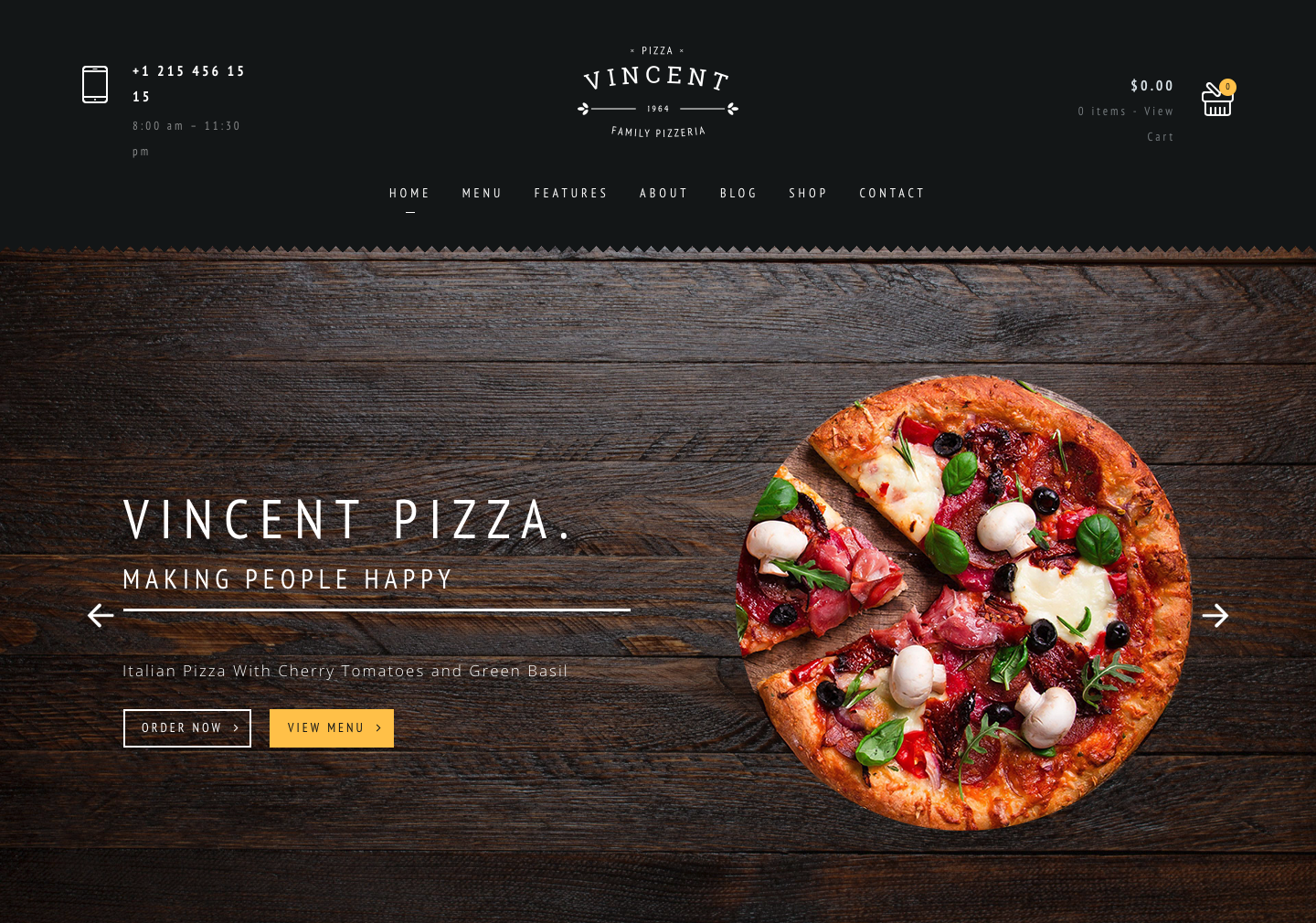 Restaurant Pizzeria Vincent Restaurant WordPress for Restaurant.png