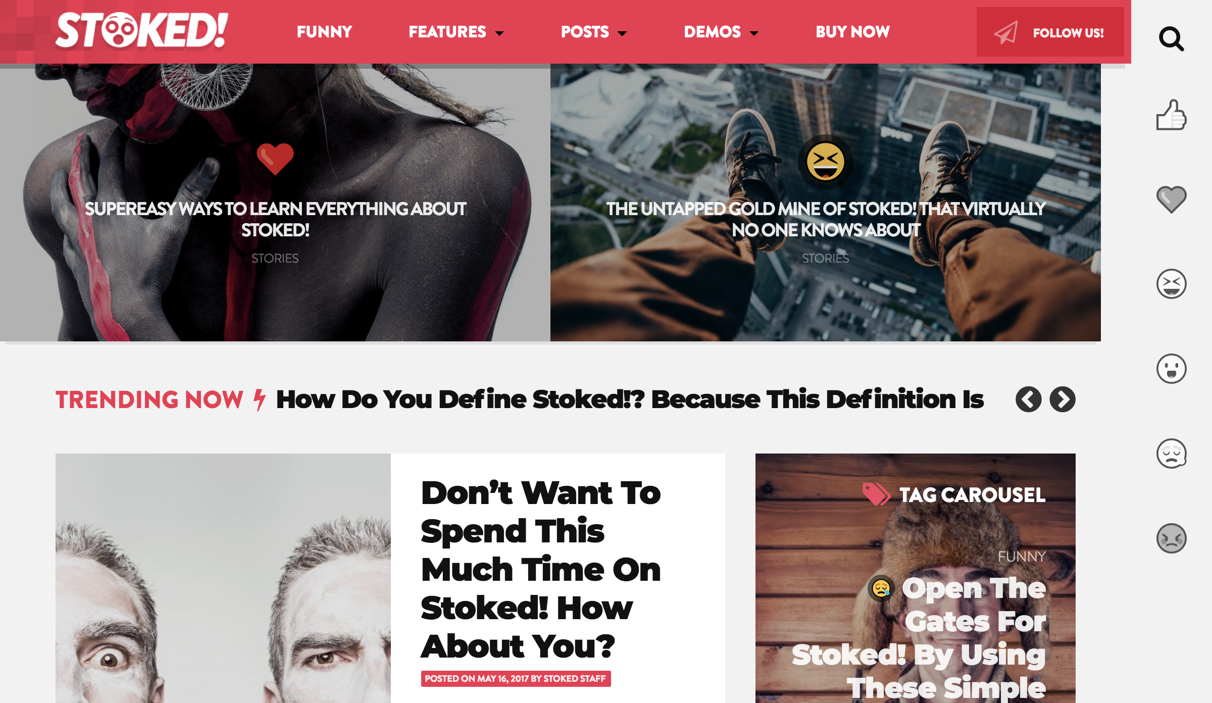 Stoked! - Irreverent Viral Magazine:News and Personal Blog WordPress Theme
