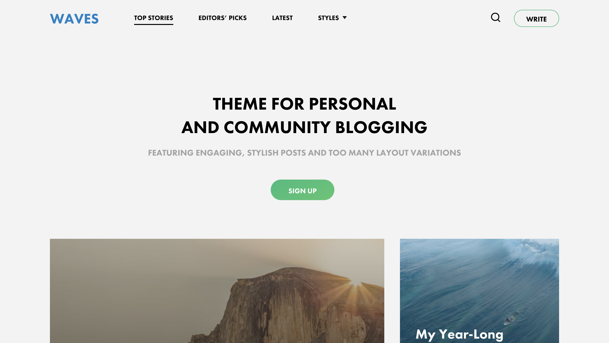 Waves - Personal and Community Blogging Theme.png